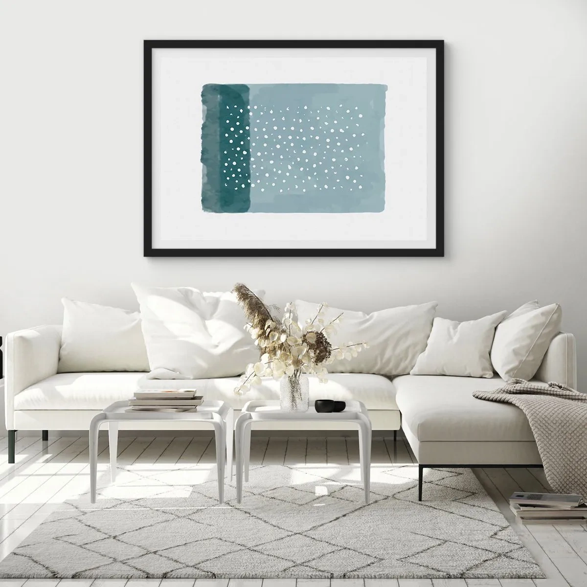 Poszter fehér keretben - Kéken nőtt - 91x61 cm