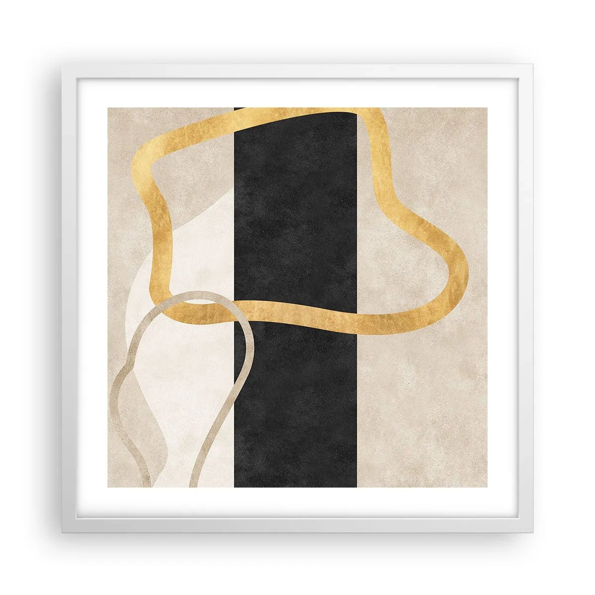 Poszter fekete keretben - Hurkolt formák - 50x50 cm