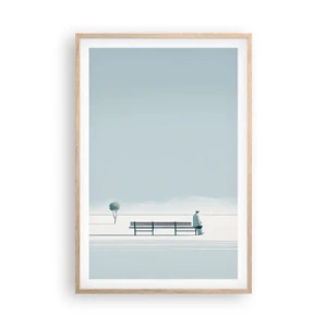 Poszter világos tölgy keretben - Igen, én várok. - 61x91 cm