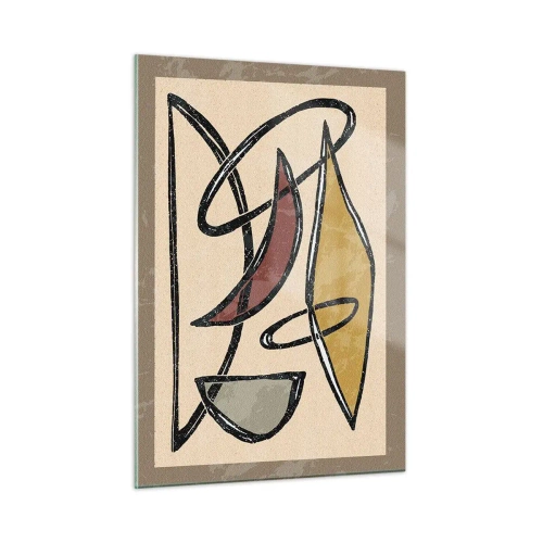 Üveg kép - Kompozíció - ívek és oválisok - 50x70 cm