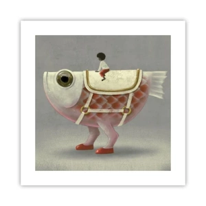 Poszter - A halas lovas - 40x40 cm