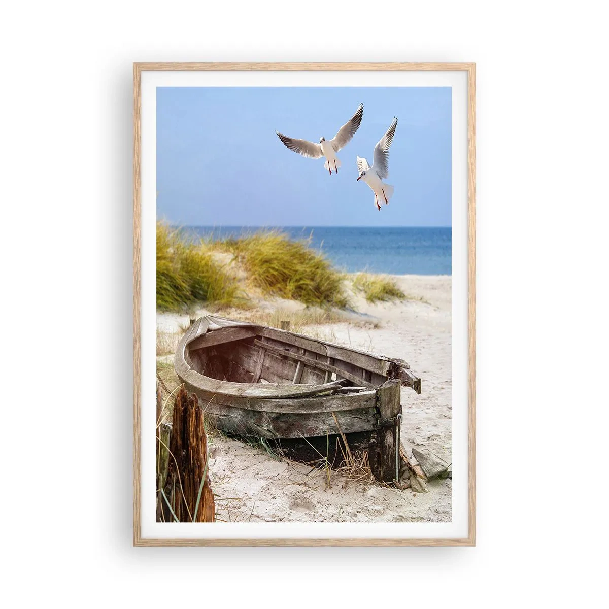 Poszter világos tölgy keretben - Szélben fürödve - 70x100 cm