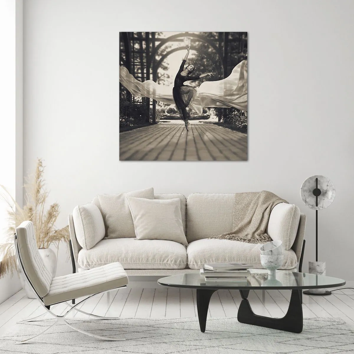 Üveg kép - A kerti szellem tánca - 60x60 cm