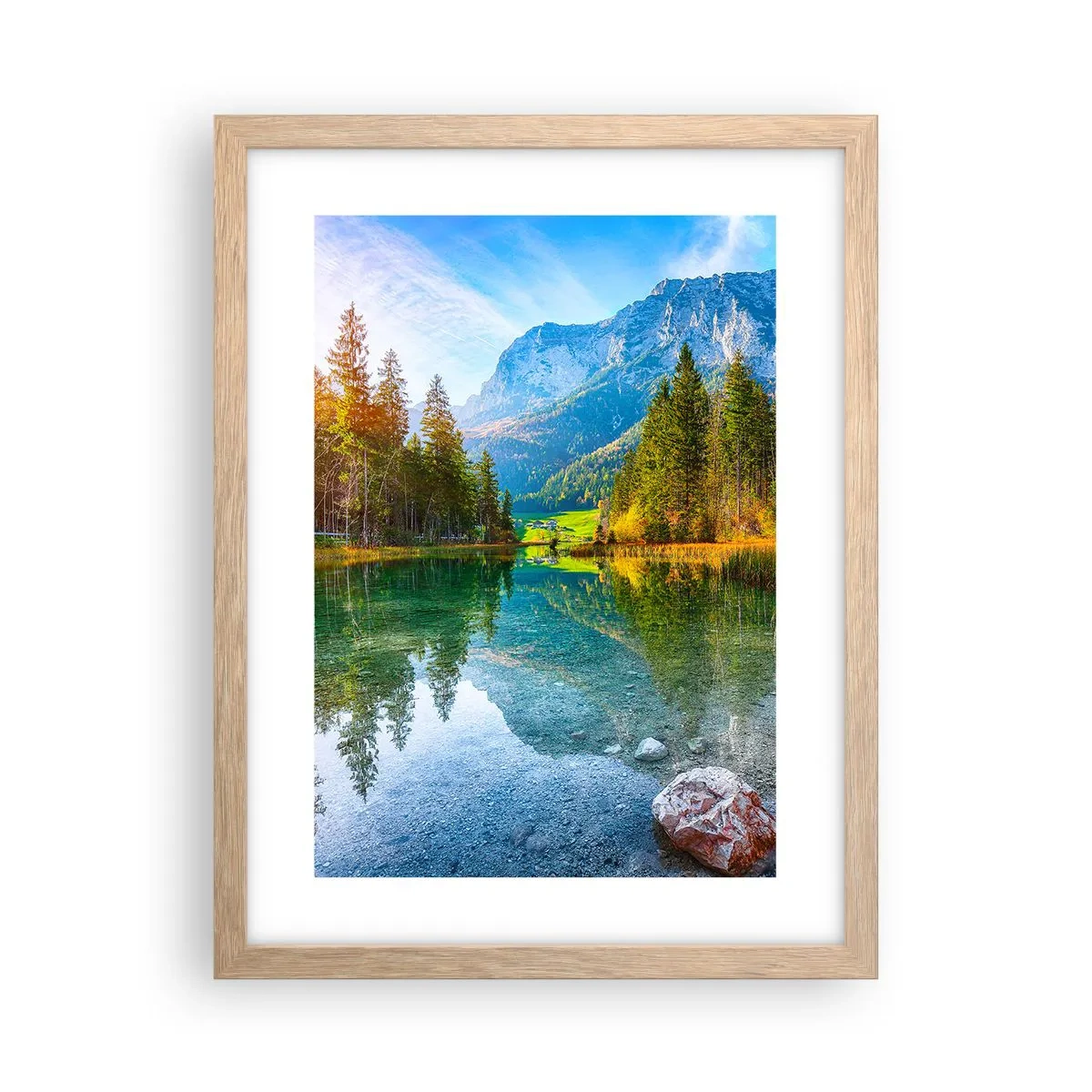 Poszter világos tölgy keretben - Az ősz enyhesége - 30x40 cm