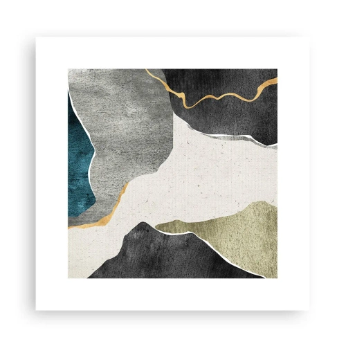 Poszter - Mozaik kompozíció aranyszállal - 30x30 cm