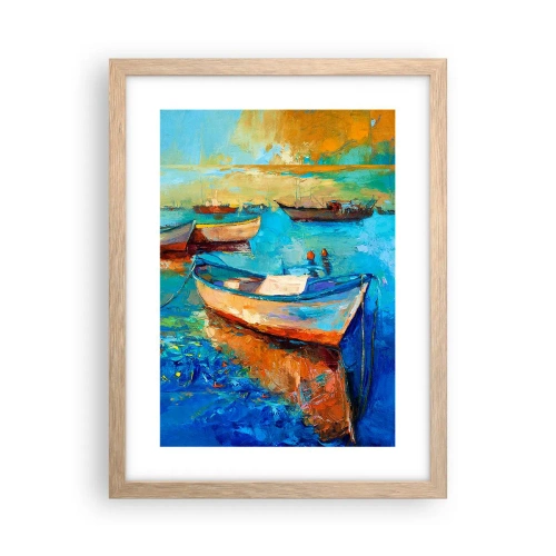 Poszter világos tölgy keretben - A déli öbölben - 30x40 cm