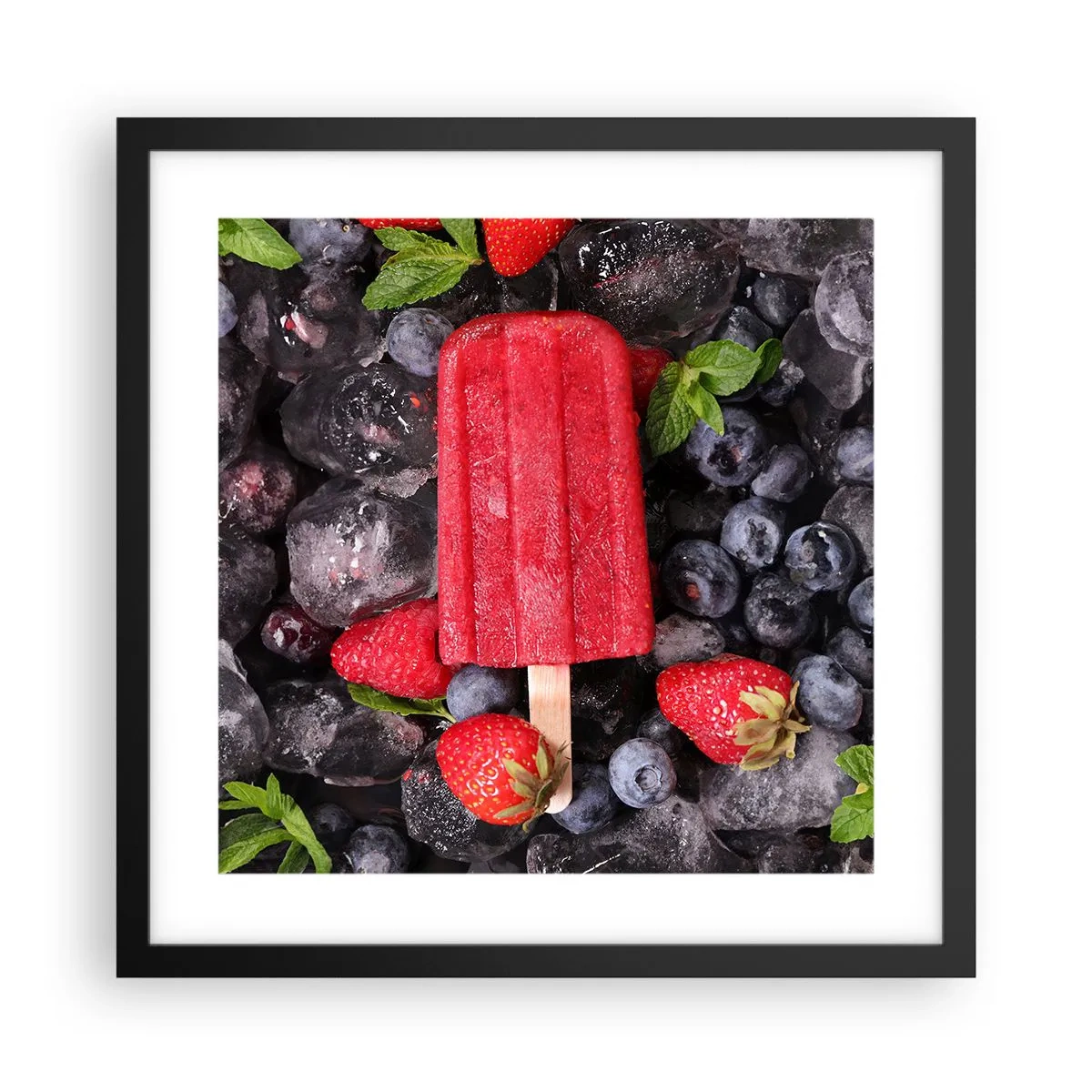 Poszter fehér keretben - A forró nyár íze - 40x40 cm