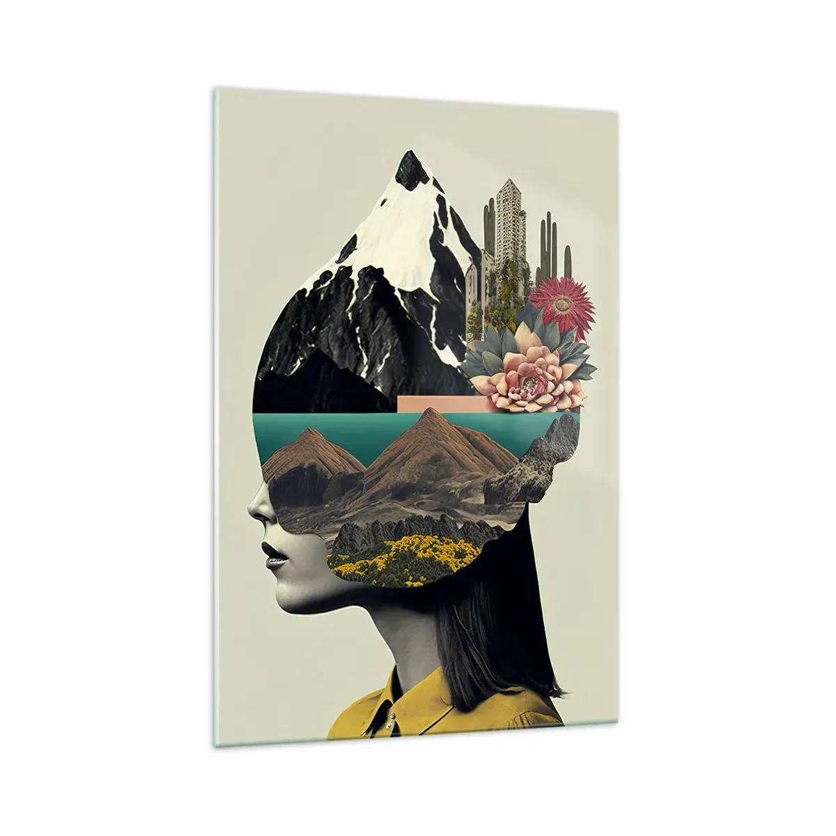 Üveg kép - Nő - mindig rejtély - 70x100 cm