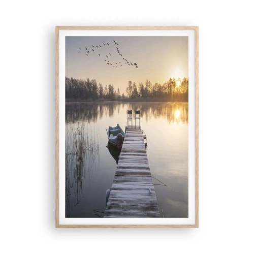 Poszter világos tölgy keretben - Egy kis idő múlva visszajövök - 70x100 cm