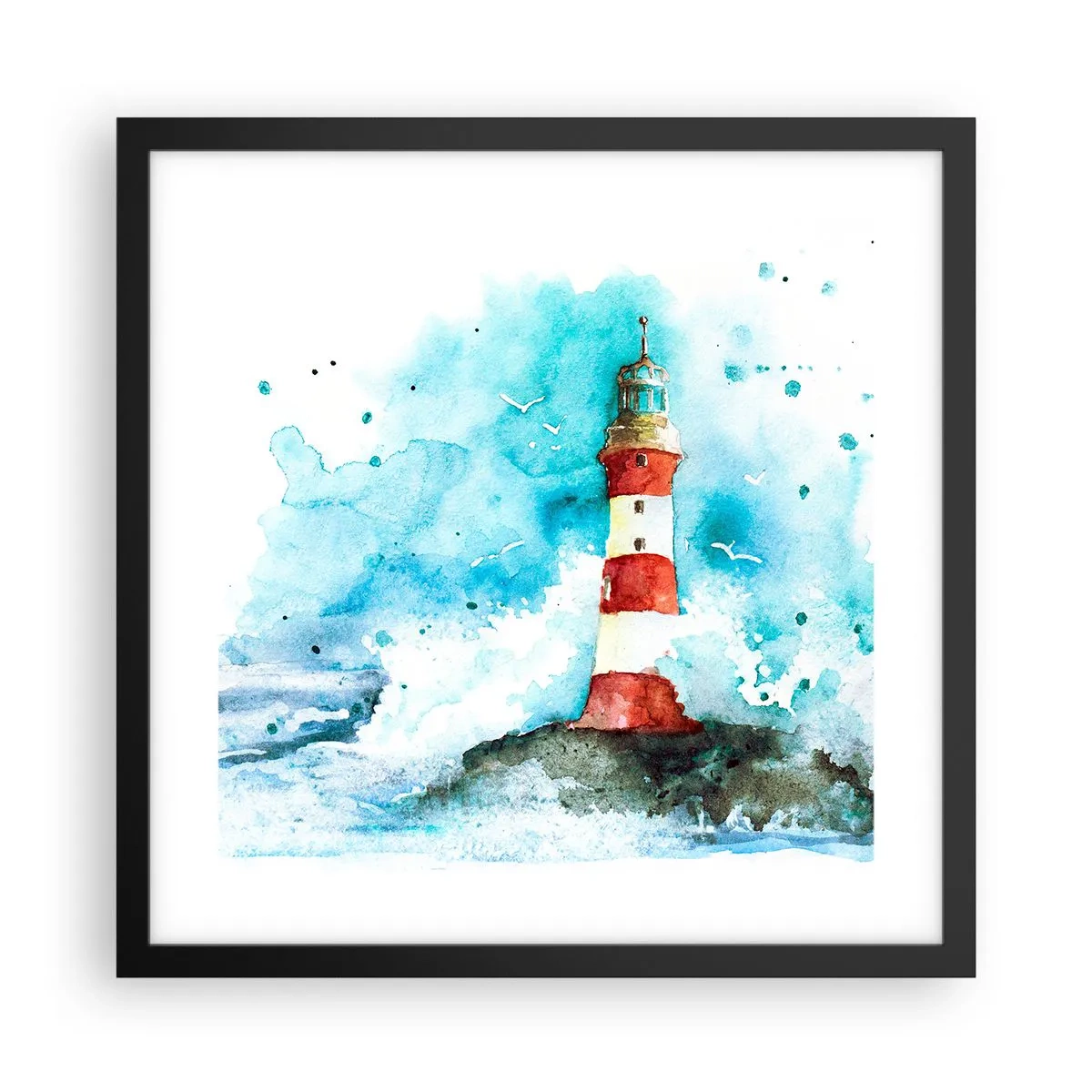 Poszter fehér keretben - Az elemek egysége - 40x40 cm