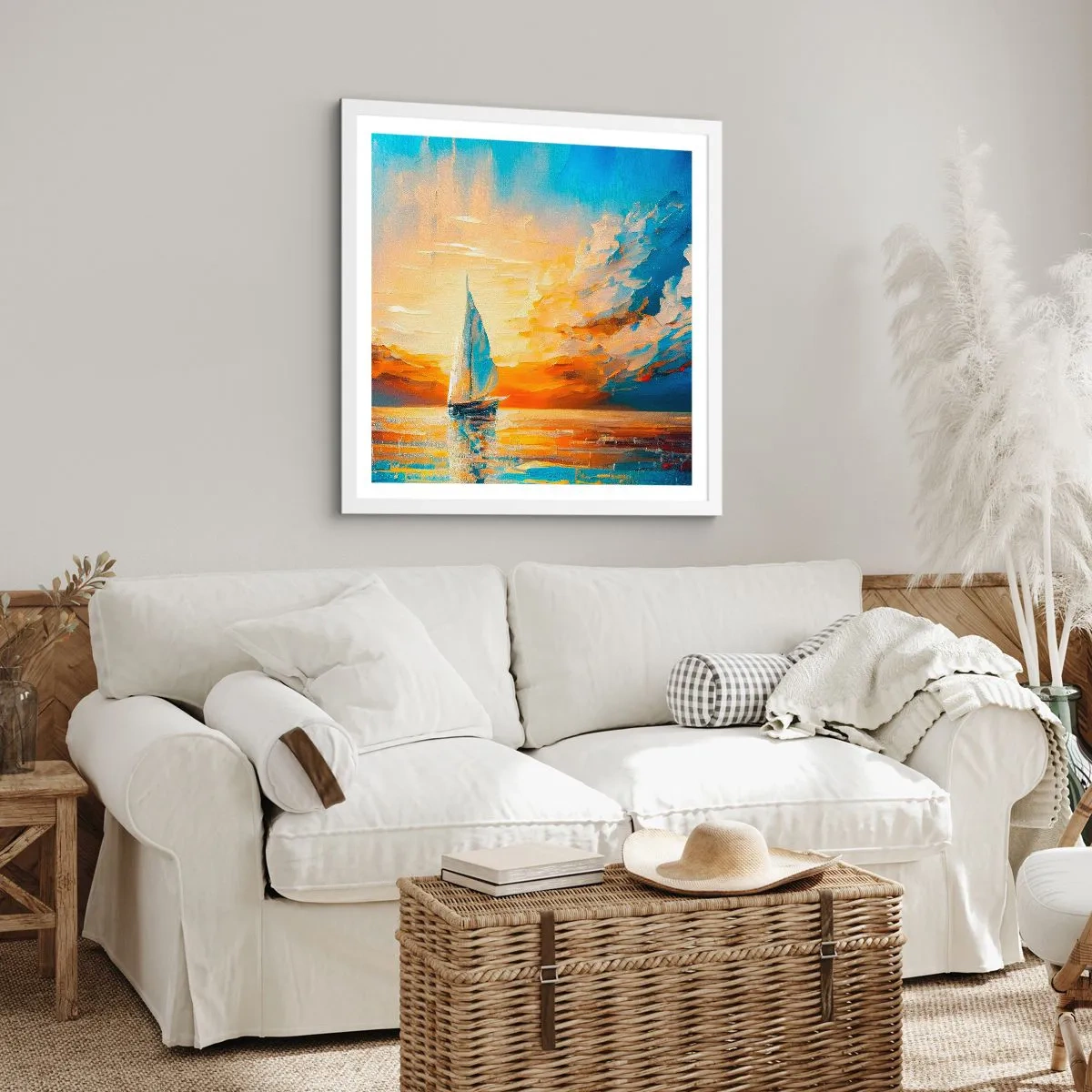 Poszter fekete keretben - Aranyban vitorlázva - 60x60 cm