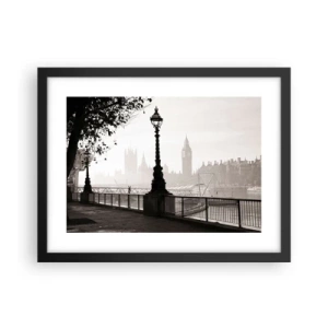 Poszter fehér keretben - Londoni reggel - 40x30 cm