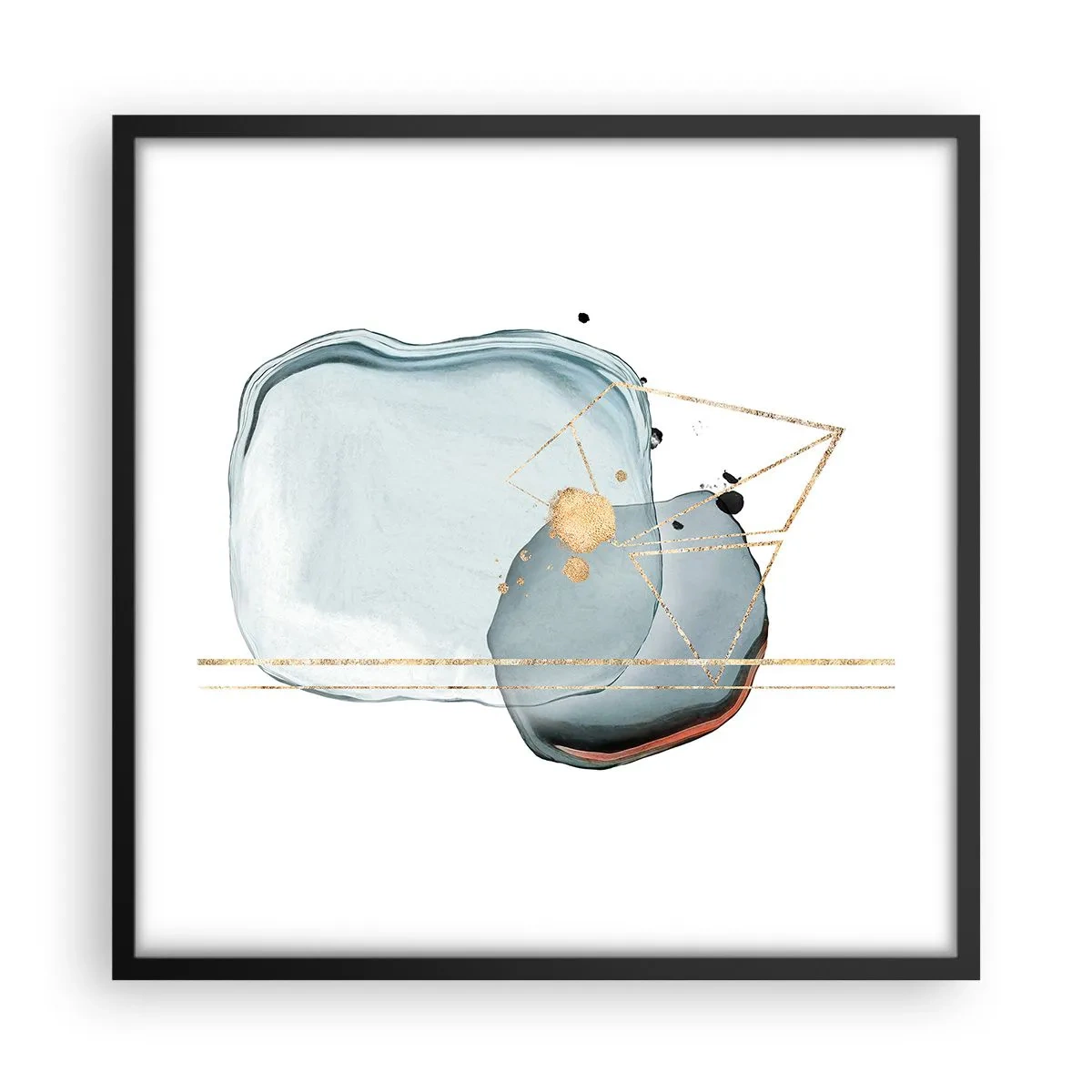 Poszter fehér keretben - Cseppek tanulmánya - 50x50 cm