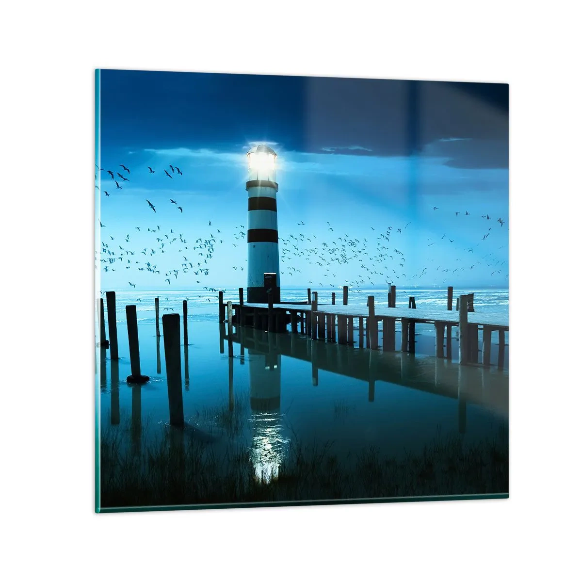 Üveg kép - És nem félsz a sötéttől - 70x70 cm