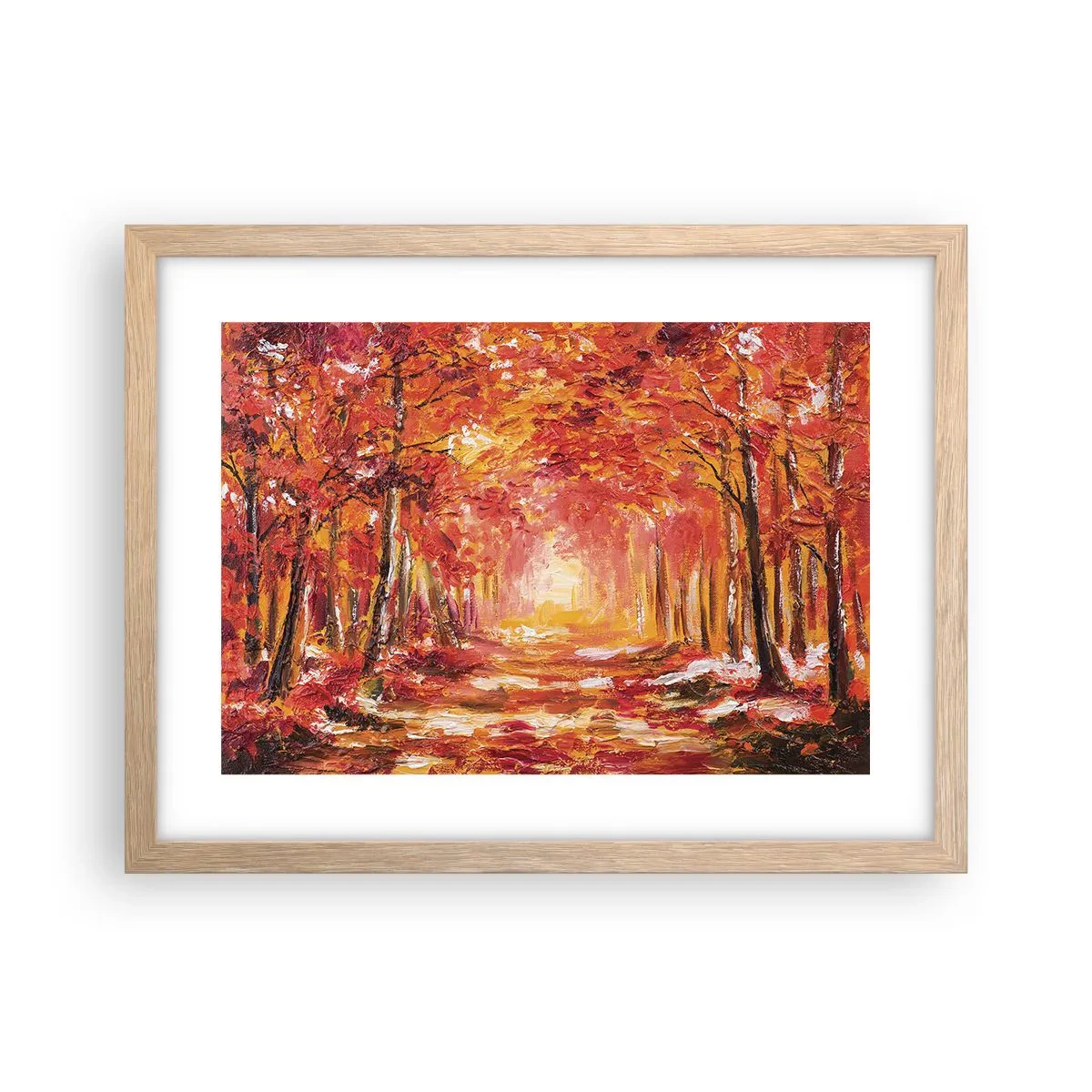 Poszter világos tölgy keretben - Rézerdő - 40x30 cm