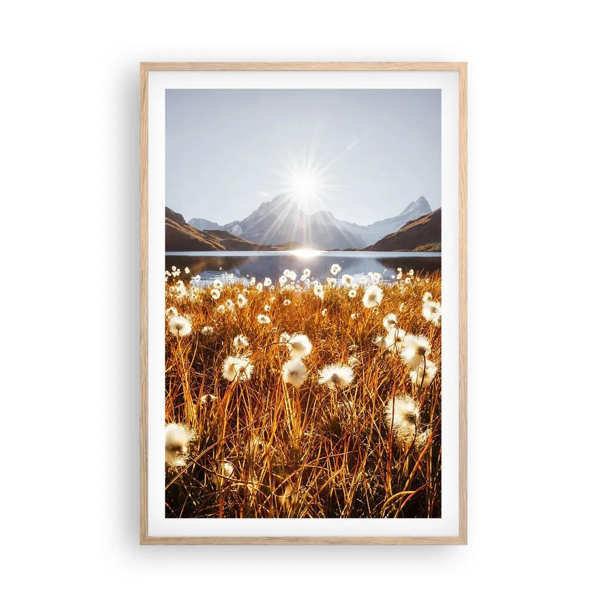 Poszter világos tölgy keretben - Szikla keménysége, fű lágysága - 61x91 cm