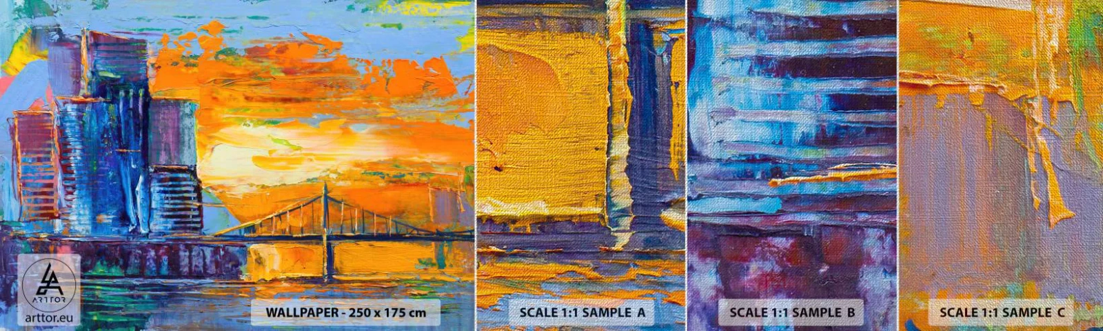 Fotótapéta Minta Premium Canvas - Kultúra és természet - Absztrakció, Város, Darab - 100x30 cm