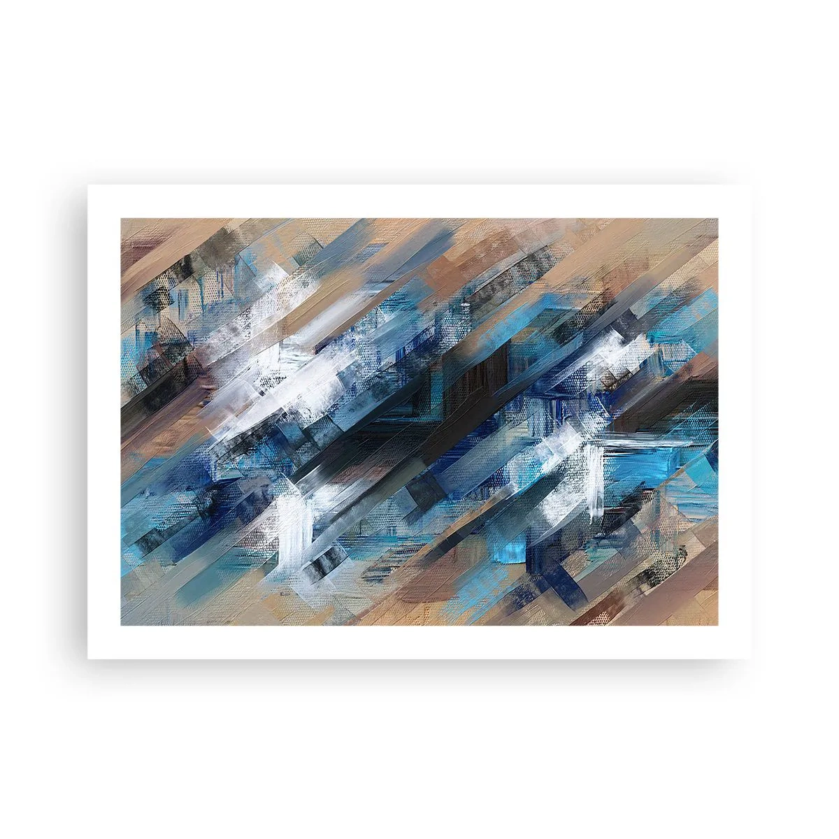 Poszter - Kék ferdén - 70x50 cm