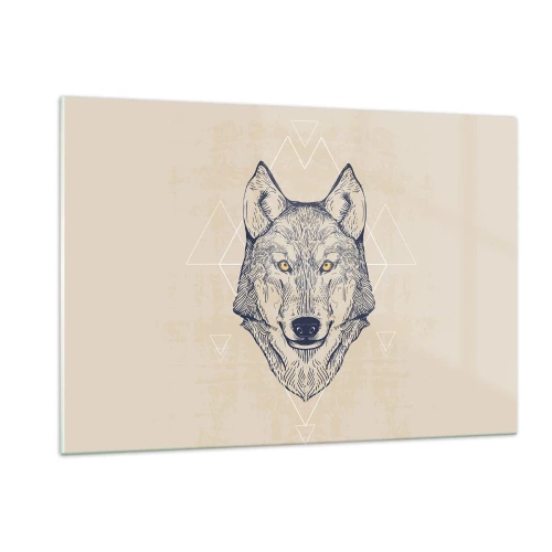 Üveg kép - Átható tekintetű alfa - 120x80 cm