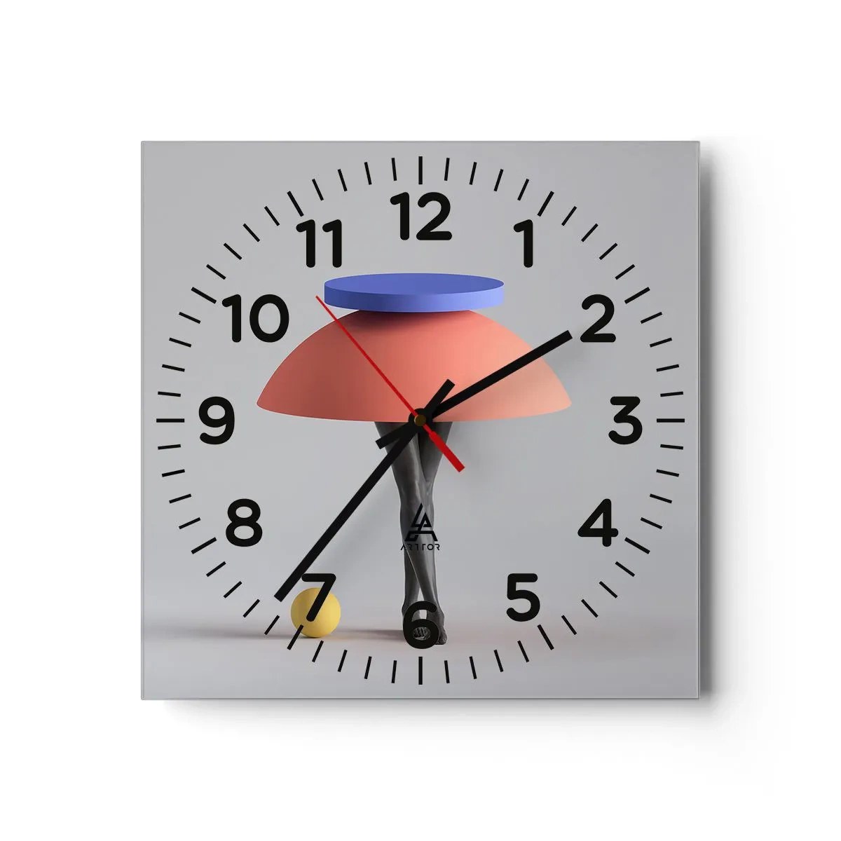 Falióra, Óra - Szürreális kompozíció - 40x40 cm