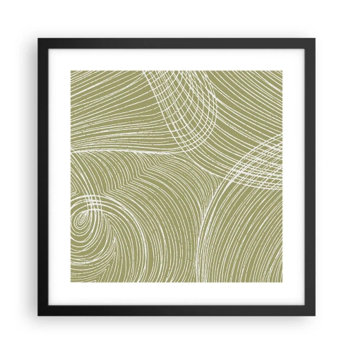 Poszter fehér keretben - Bonyolult absztrakció fehérben - 40x40 cm