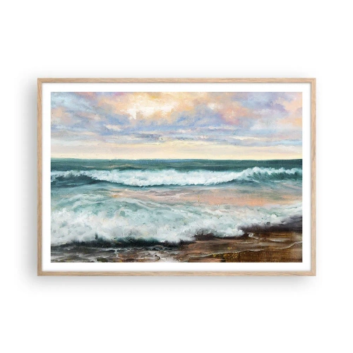 Poszter világos tölgy keretben - Itt kisimítod a lelked - 100x70 cm