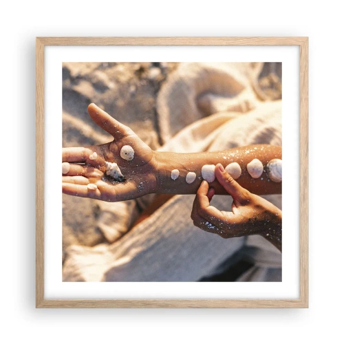 Poszter világos tölgy keretben - Szépség egy karnyújtásnyira - 50x50 cm