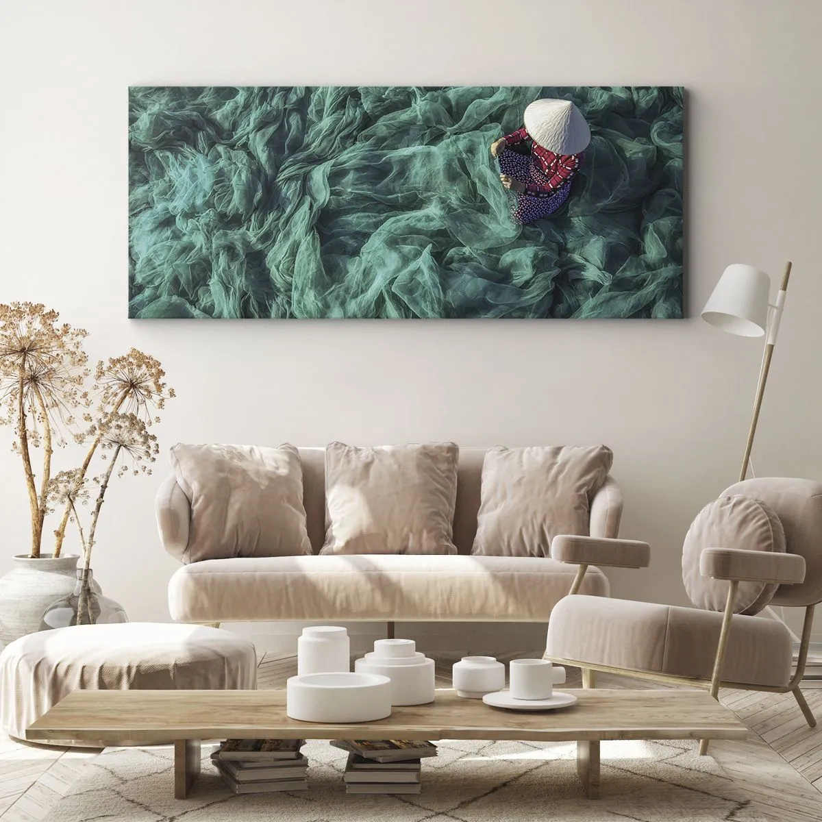 Vászonkép - A hálók tengerében - 100x40 cm
