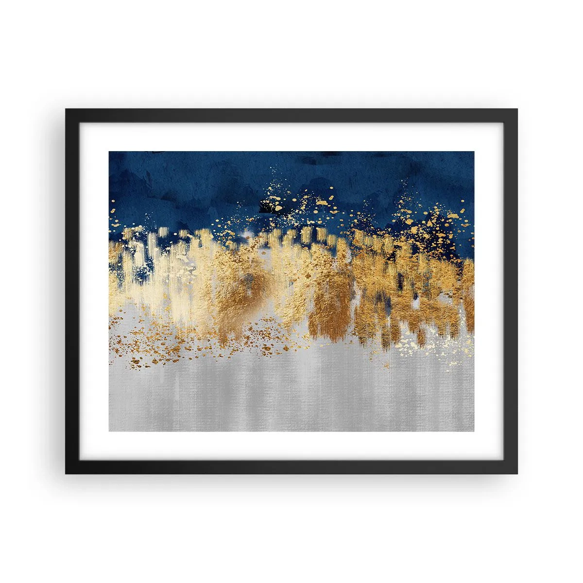 Poszter fehér keretben - Modern kompozíció csillogással - 50x40 cm