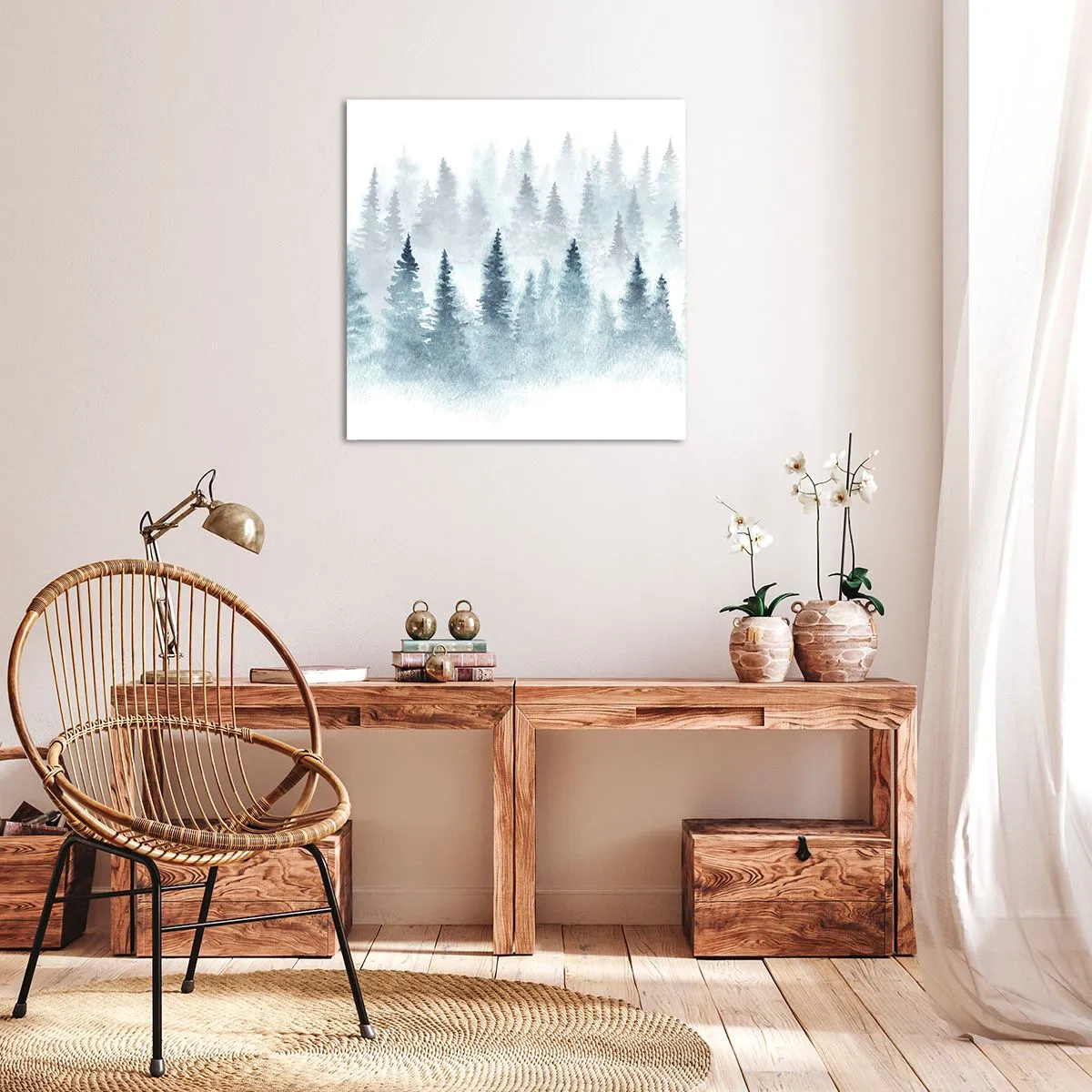 Vászonkép - Ködbe burkolózva - 40x40 cm