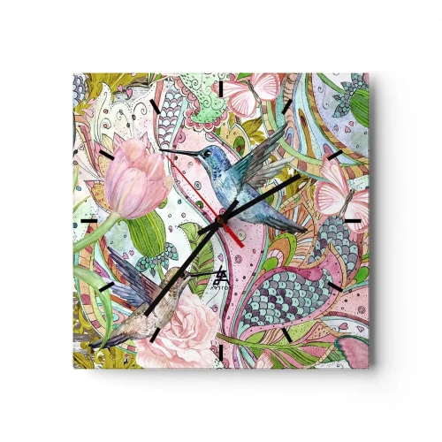 Falióra, Óra - Szőlőbe gabalyodva - 30x30 cm