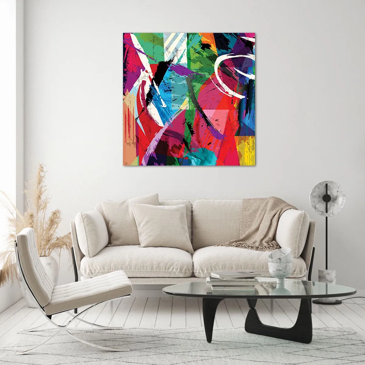 Üveg kép - Gyorsan, élénken és ugrálva - 40x40 cm