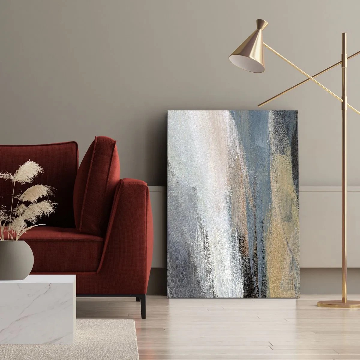 Vászonkép - Absztrakció: északi táj - 70x100 cm