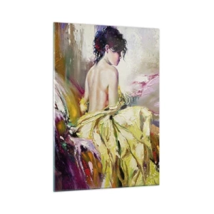 Üveg kép - Az ajkak és a csésze pereme között - 50x70 cm