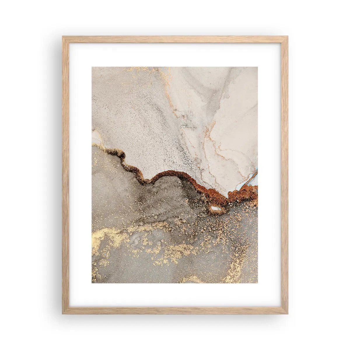 Poszter világos tölgy keretben - A színek határán - 40x50 cm