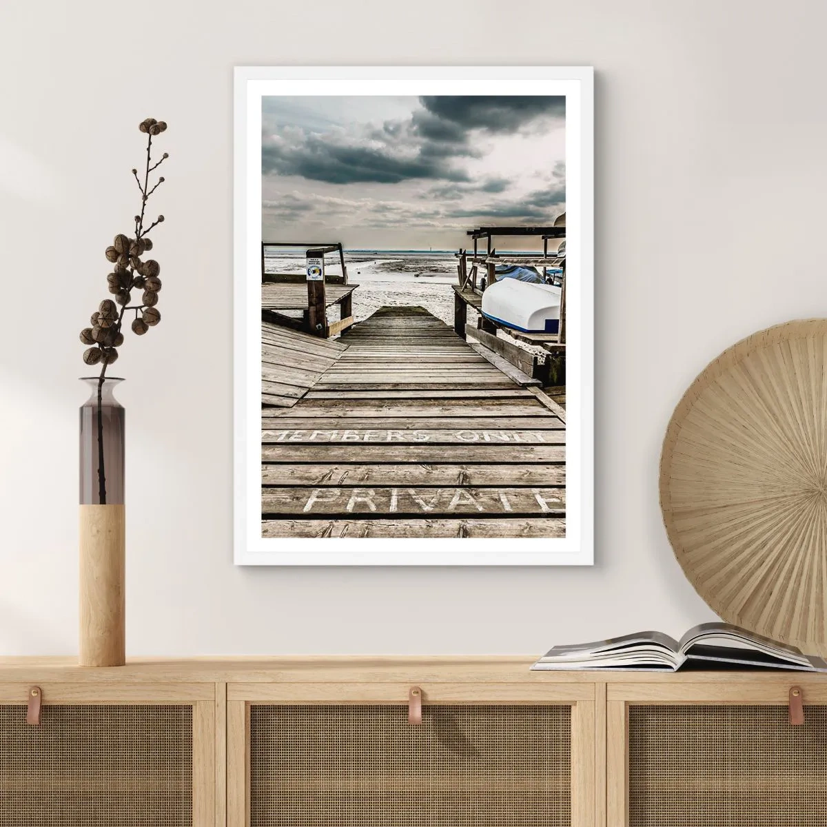 Poszter fekete keretben - Az északi part - 70x100 cm