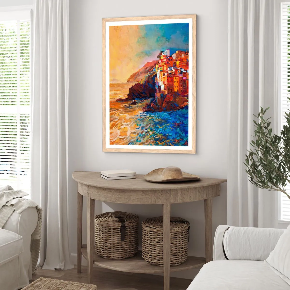 Poszter világos tölgy keretben - Olasz hangulatok - 50x70 cm