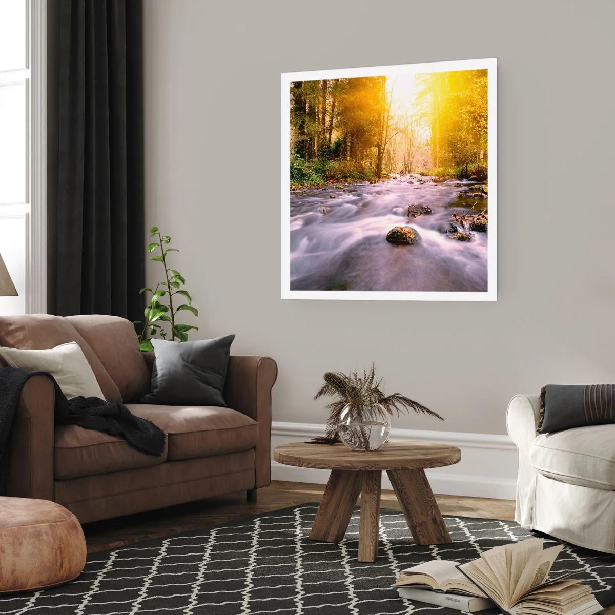 Poszter - Malachit ezüst és arany keretben - 60x60 cm