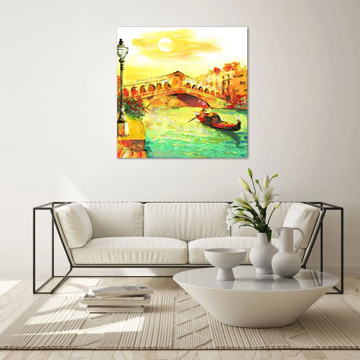 Üveg kép - A szerelmesek zarándok útja - 50x50 cm