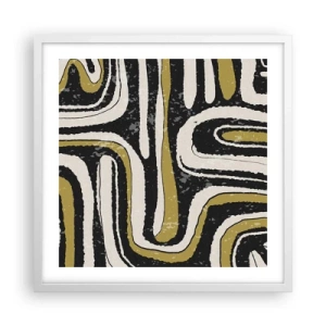 Poszter fekete keretben - Kompozíció: traktusok és sikátorok - 50x50 cm