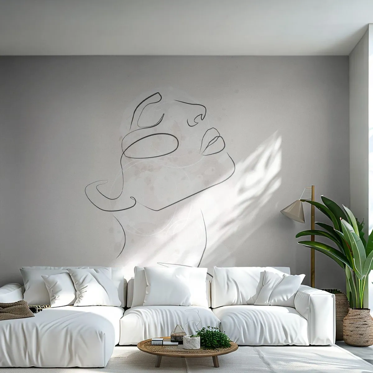 Öntapadós Fotótapéta Deluxe Sticker - Egy álom körvonala - Női Arc, Nő, Grafika - 400x280 cm