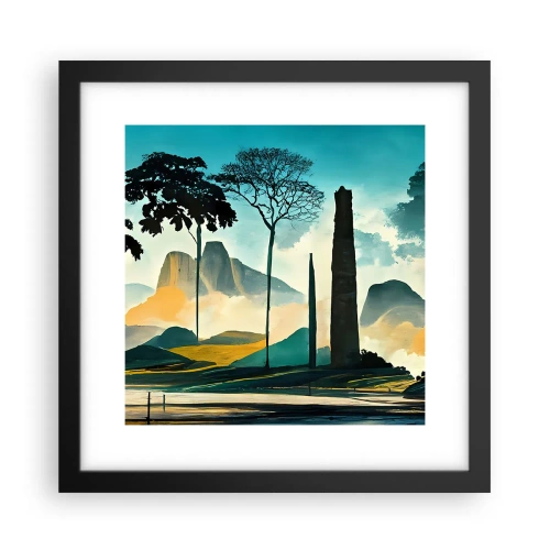 Poszter fehér keretben - Mindíg magasabbra és magasabbra - 30x30 cm