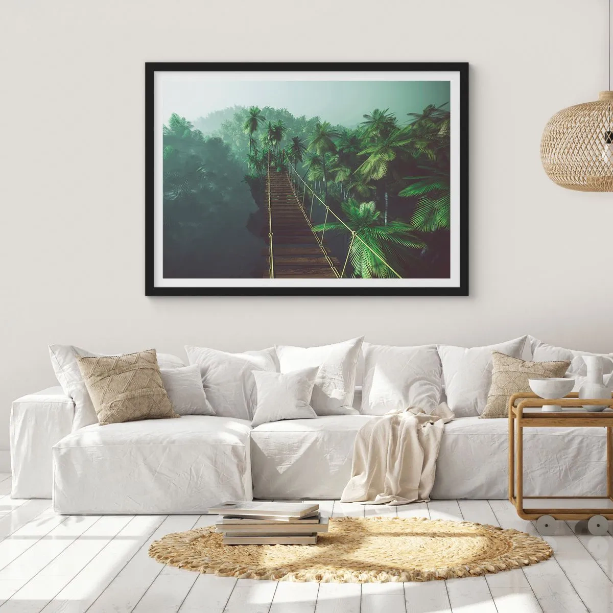 Poszter fehér keretben - A zöldellő hullámok felett - 70x50 cm