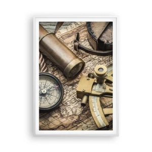 Poszter fekete keretben - Állítson be egy irányt - 70x100 cm