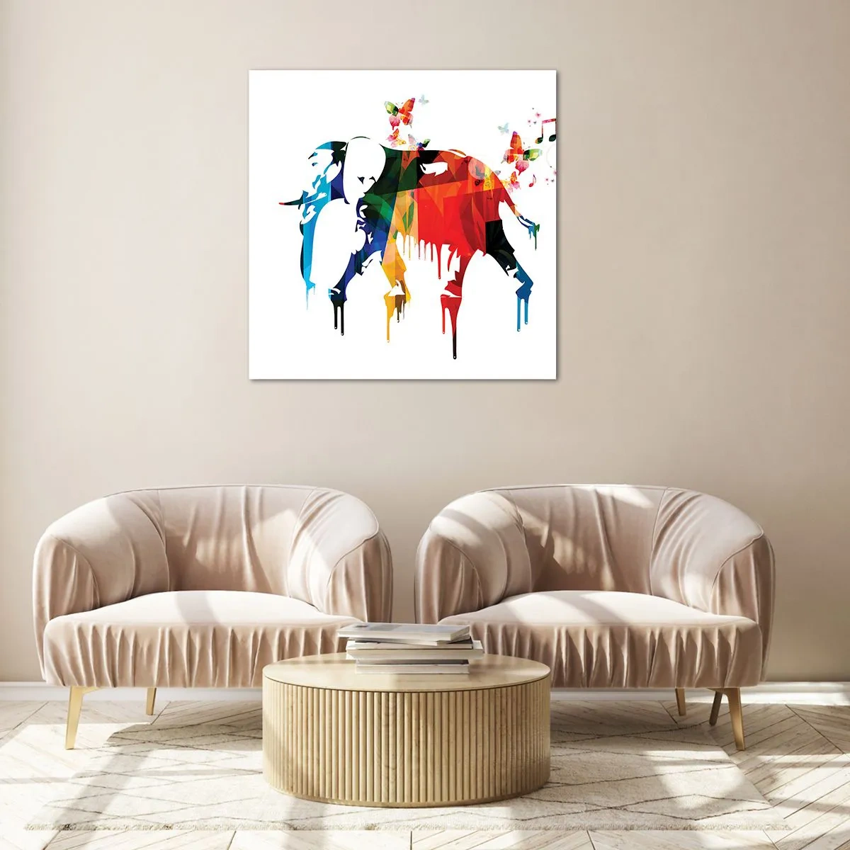 Üveg kép - Bárki tud táncolni - 30x30 cm