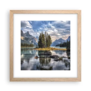 Poszter világos tölgy keretben - A nagy és tiszta víz mellett... - 30x30 cm