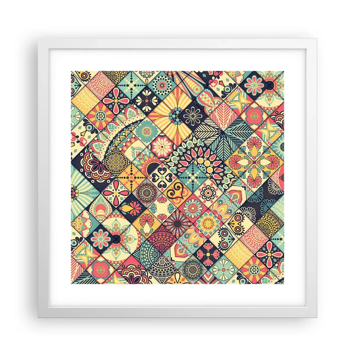 Poszter fekete keretben - Marokkói hangulat - 40x40 cm