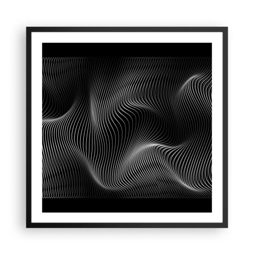 Poszter fehér keretben - A fény tánca a térben - 60x60 cm