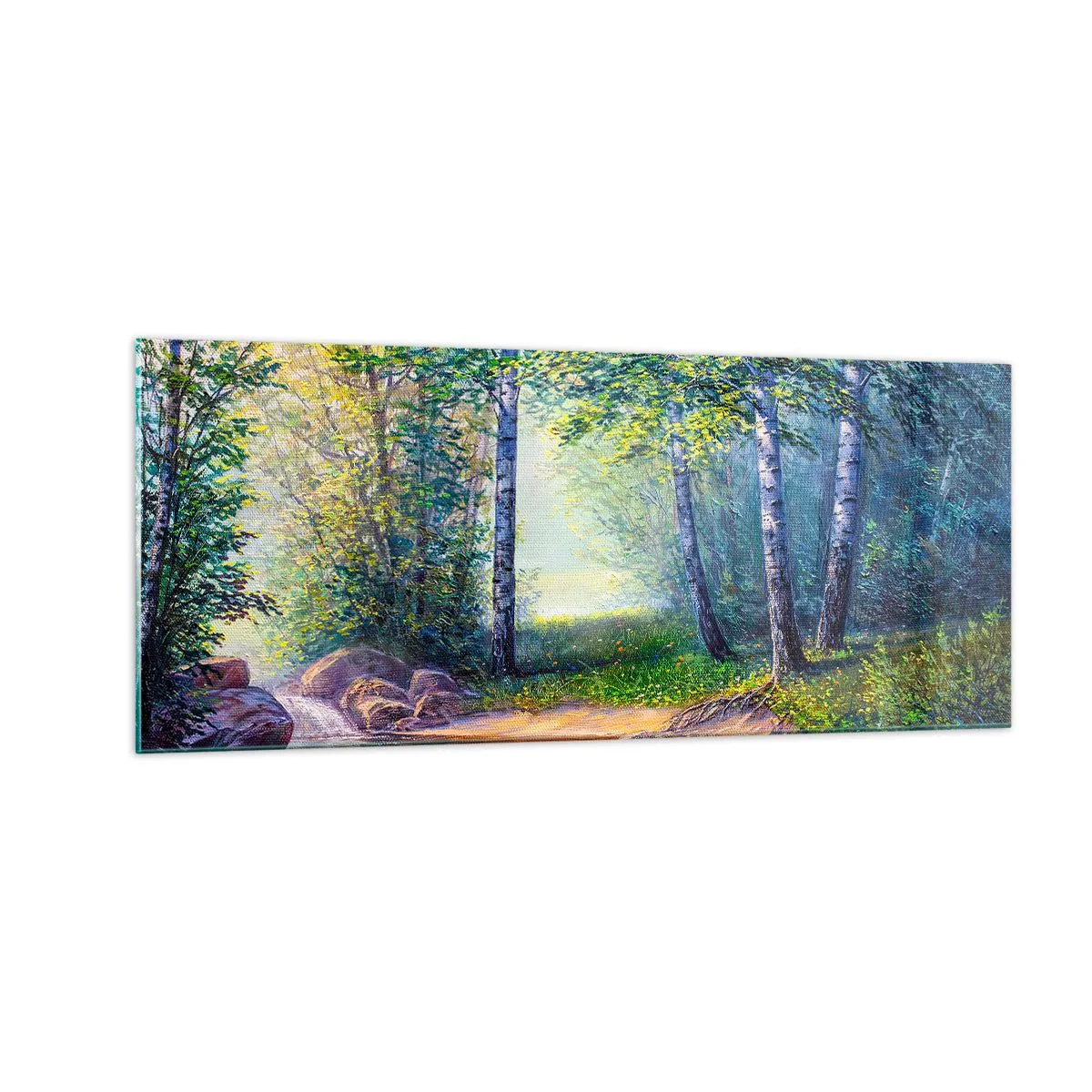 Üveg kép - Idilli táj - 100x40 cm