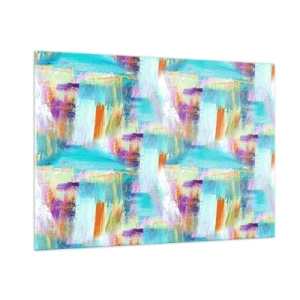 Üveg kép - Vidám firka - 100x70 cm